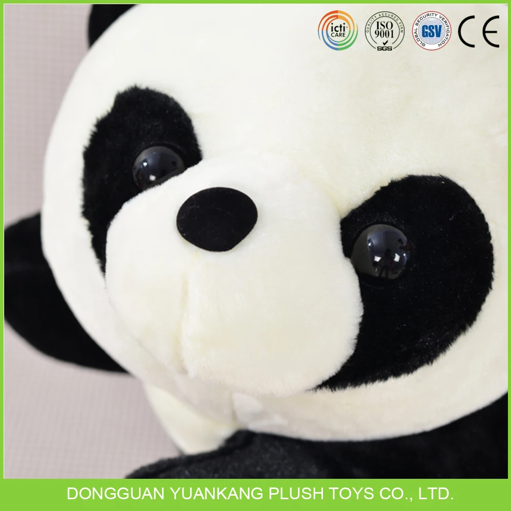 Ícone de brinquedo de urso Panda. Animal Kawaii. Preto e branco