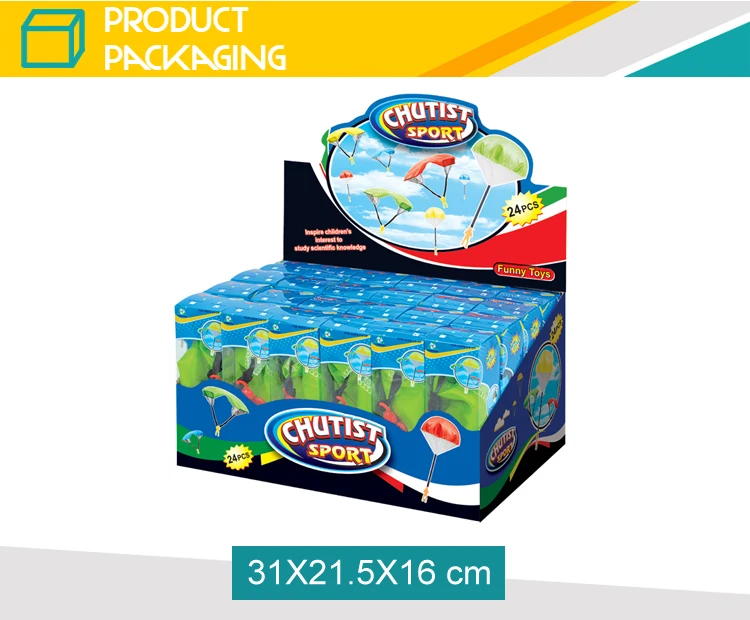 , Флисовая верхняя одежда для детей, набор из 24 штук, пользовательские мини-парашют из человек игрушка с катапультой пусковое устройство