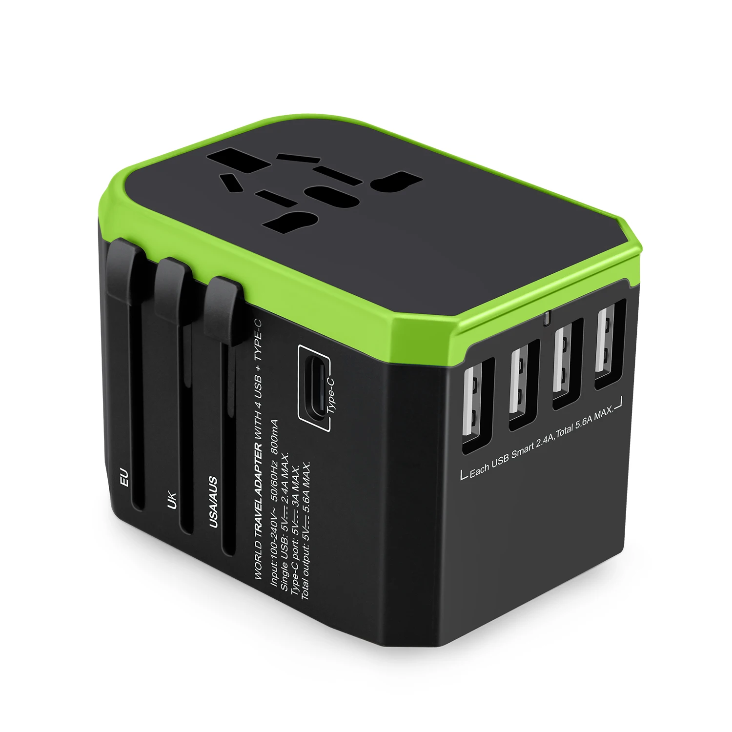 Wontravel 4usb Type C адаптер все в одном универсальный для путешествий международный зарядного