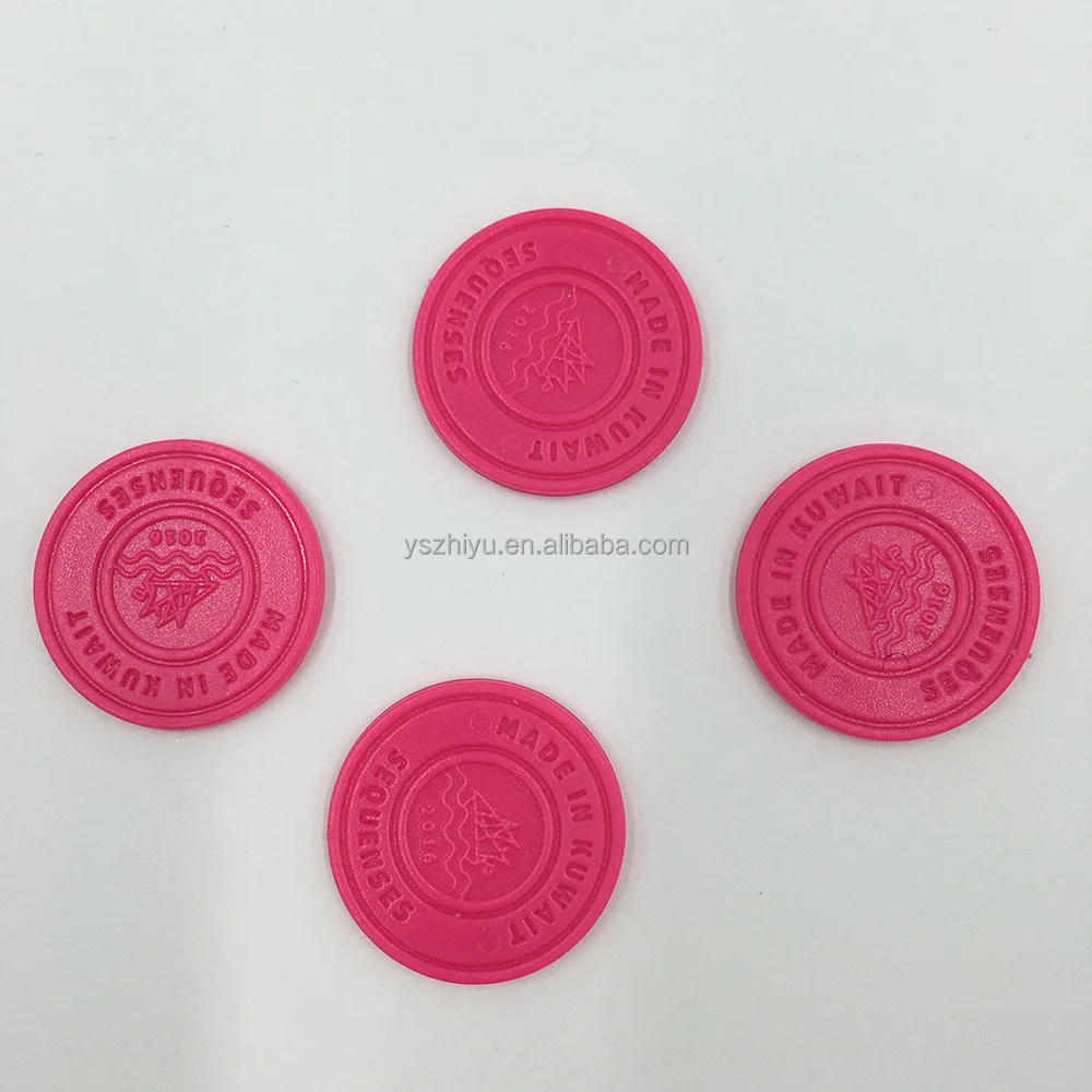 Promotional Custom Food Grade Engraved Embossed Logo Plastic Token Coins