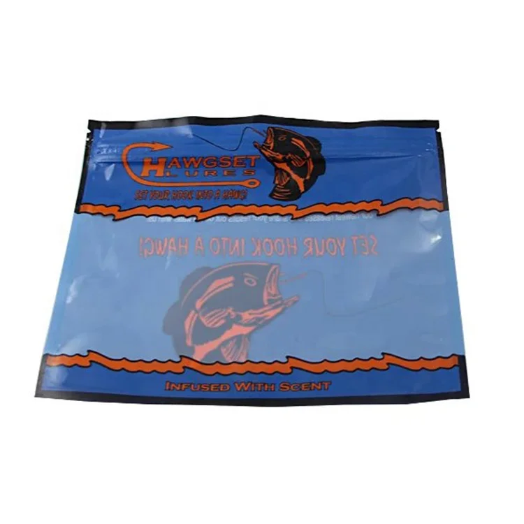 3 Side Sealed Smell Proof Food Fish Bait Zipper Pouches With Window