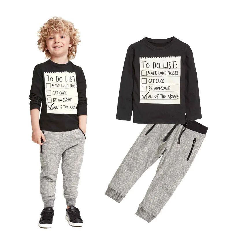 Sport Spring Set, T-shirt Pants, Kids Clothes