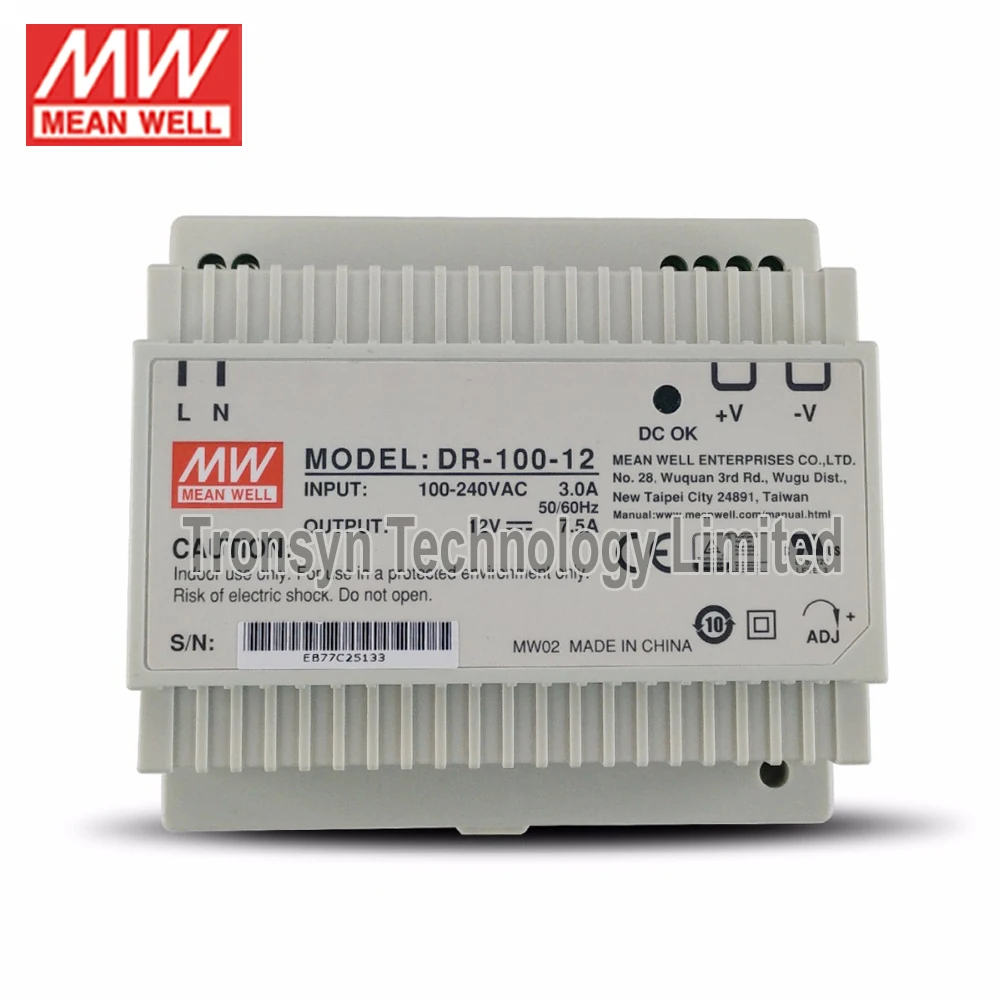 Online store Visit our online shop Mean Well DR-100-12 12V 7.5A DIN ...