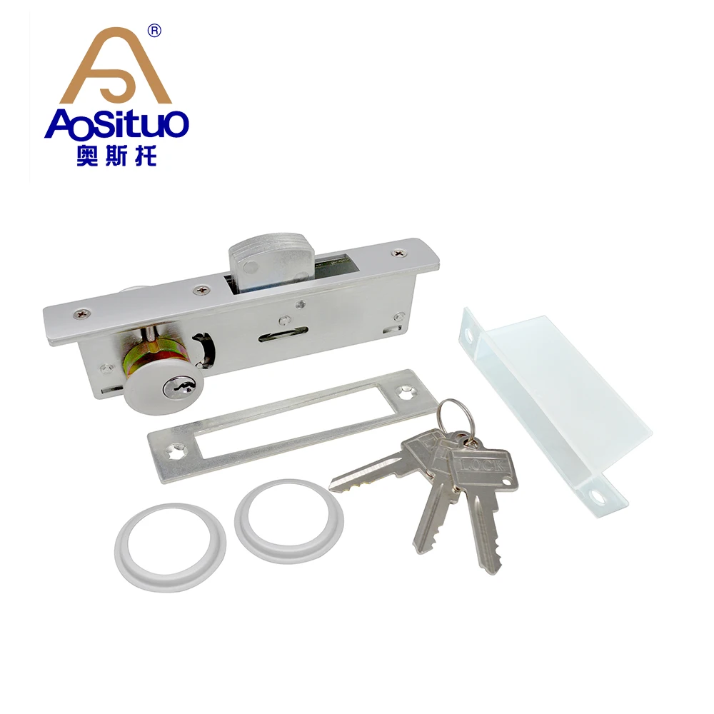 Double Sided Opening Kfc Door Lock Aluminum Mortise Lock For Profile