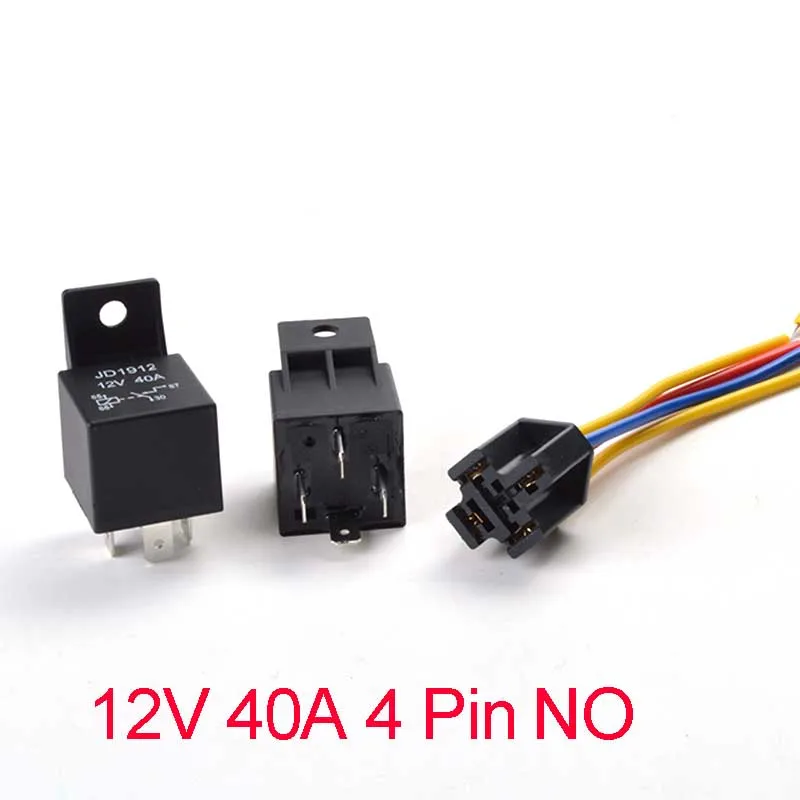 JD1912 12V 40A 4 Pin Universal Car Fuse Switch Power Auto Relay With - View #8