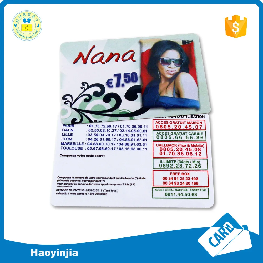 Offset Printing Prepaid Scratch Code Recharge Cards Calling Card