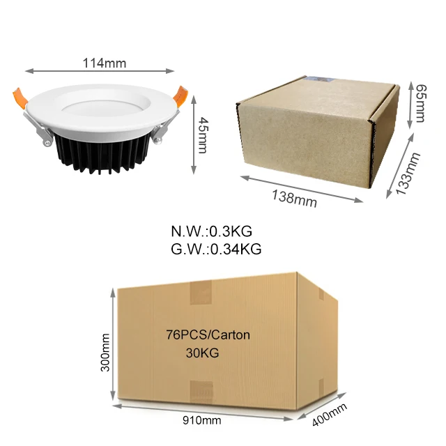 9w Rgb+cct Led Downlight With 2.4ghz Rf Remote Or Smartphone App