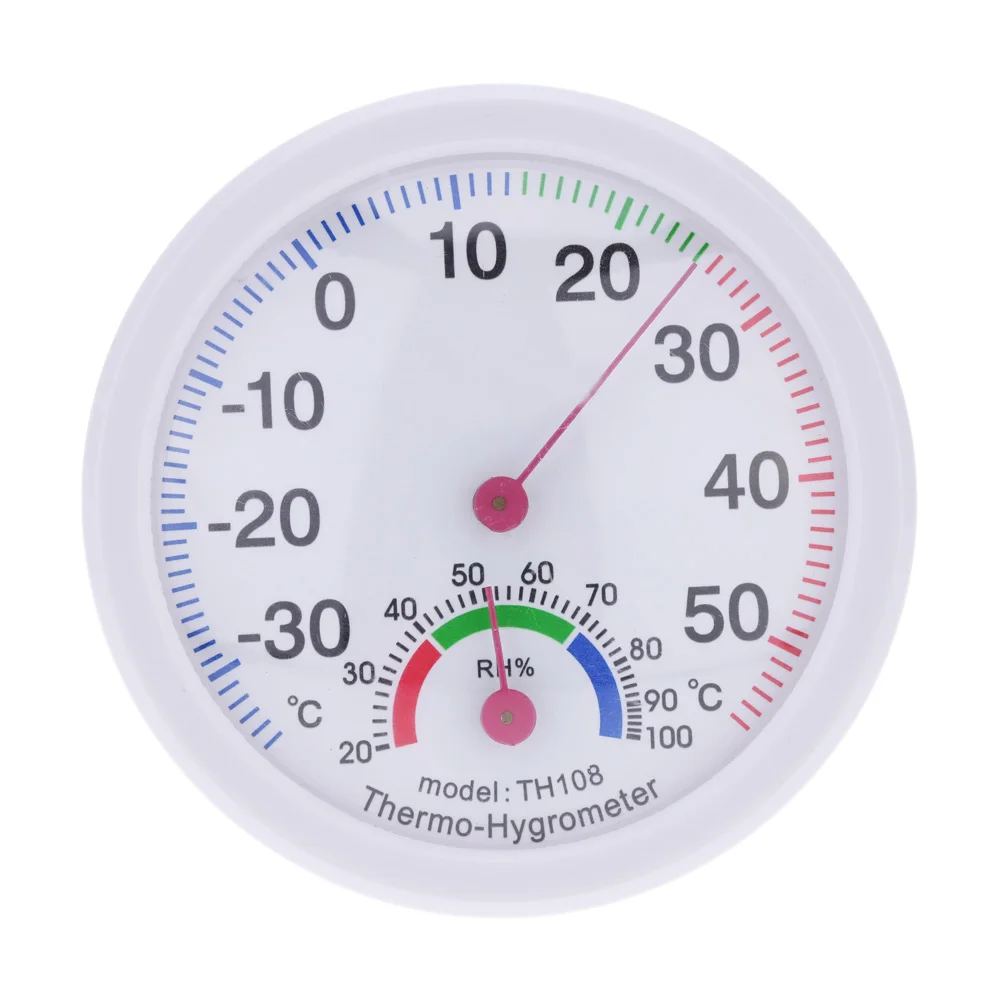 Round mini Analog Thermometer Hygrometer Humidity Meter Indoor Temperature  Gauge