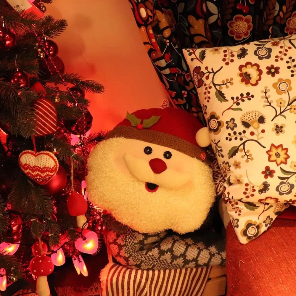 F718 Christmas Animated Musical Flappy Santa Claus ODM Pillow Plush Singing Xmas Pillow Christmas Musical Singing Plush Toys