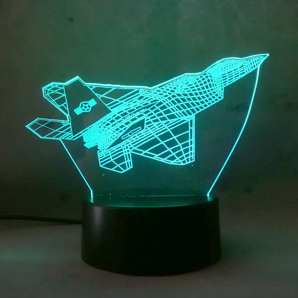Rapidly 3d Aircraft Night Light Touch Base Led Toy Boy Gift Air Plane Fighter Table Lamp Military Jet Plane Visual Bedroom Decor Buy Night Light For Children Christmas Gift Toy Led