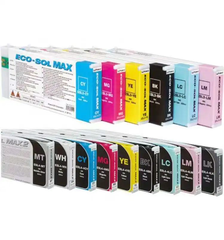 Inchiostro Originale Roland ESL4 Per SolJet Pro 4 – 440 Ml, Colori Disponibili: CMYK, Light, Bianco E Vernice