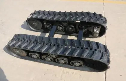 Small Rubber Track System with Intelligent Chassis  for Grass Mower Chassis Wheels