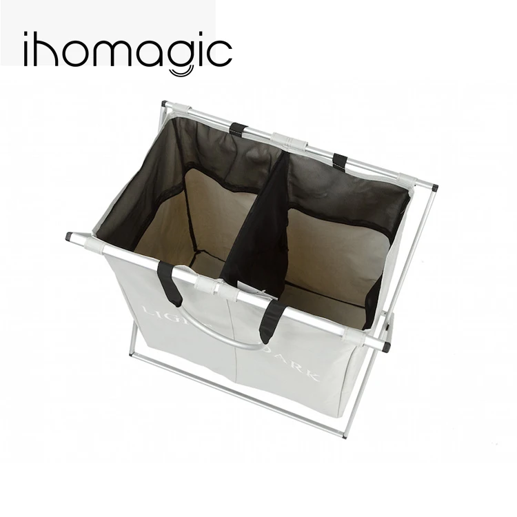 Большая Складная легкая стальная корзина, корзина для грязного белья из ткани Оксфорд, органайзер для грязного белья с опорой