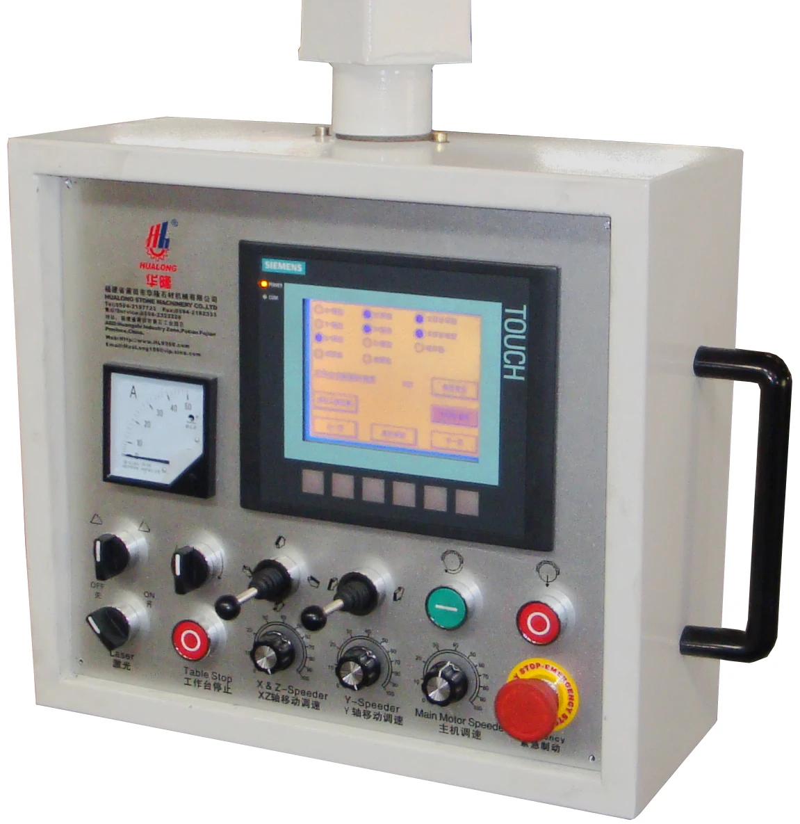 HUALONG Stone Machinery HLSQ-1000 Automatic Bridge Saw 45 Degree Cutting Machine for Granite Marble Basalt Slab Chamfering