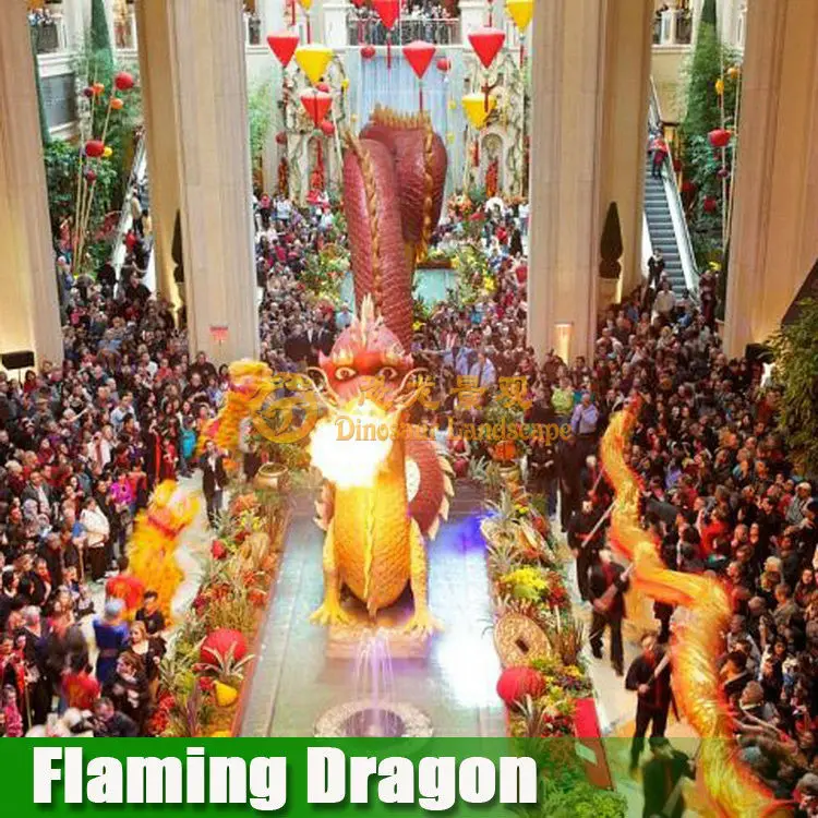 Grosse Einkaufs Zentrum Dekoration Die Feuer 3d Chinesisches Drachen Modell Spuckt Buy 3d Drachen Modell Spucken Feuer Chinesische Drachen Modell Product On Alibaba Com