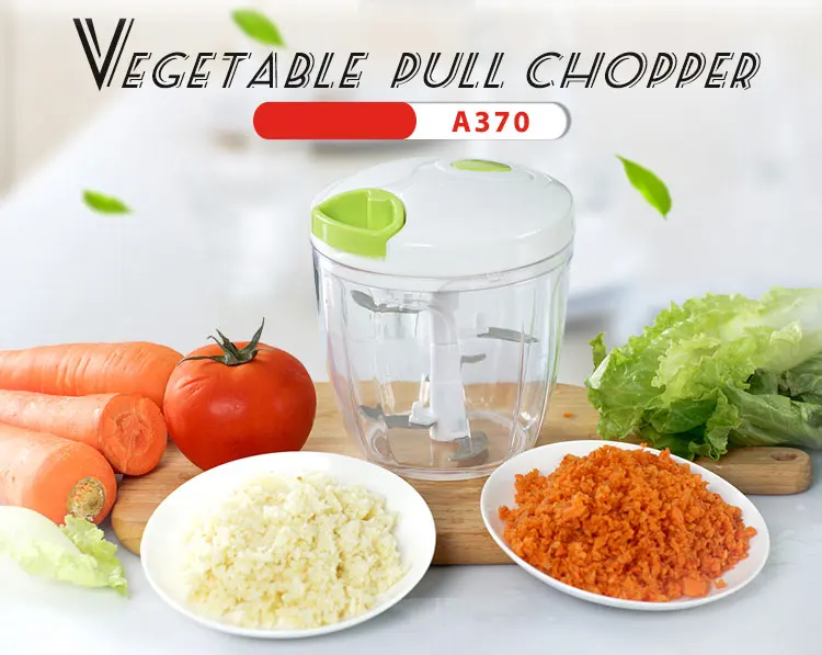 Portable Manual Hand Food Processor Pp Plastic Blade Onion Pulling ...