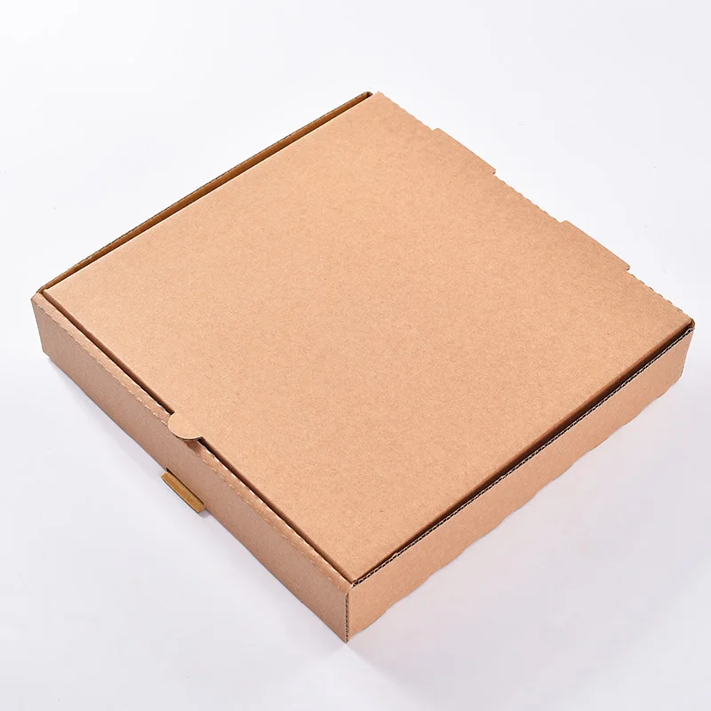 Pizza Box, 7 Brown with Generic Design, Corrugated