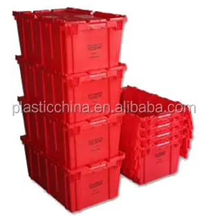 
60 л HDPE пластиковый ящик для логистики с крышкой 
