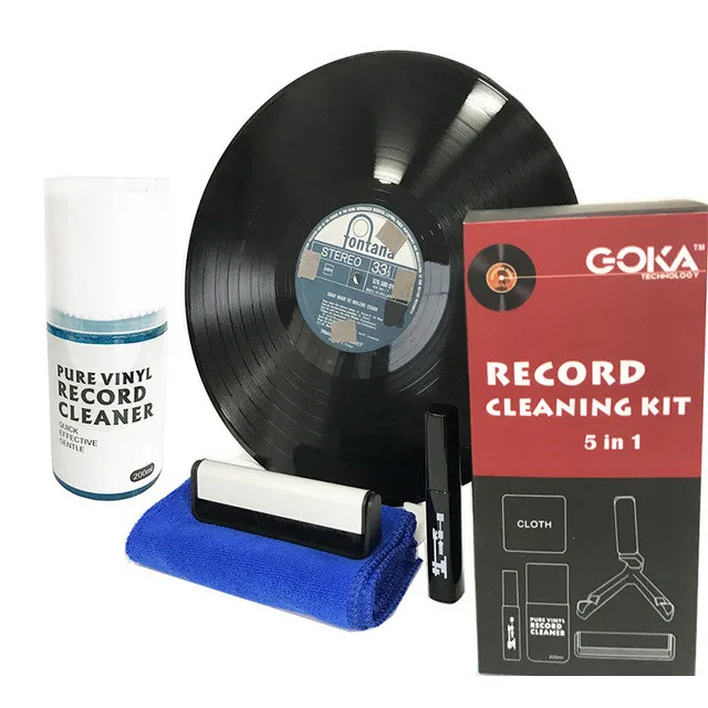 Phono Record Player Turntable Vinyl Cleaning Lp & Stylus Cleaner Brush