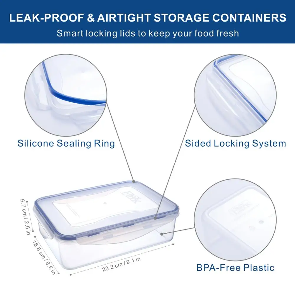 EASYLOCK Custom Made Biscuit Cookie Clear Plastic Container for Food
