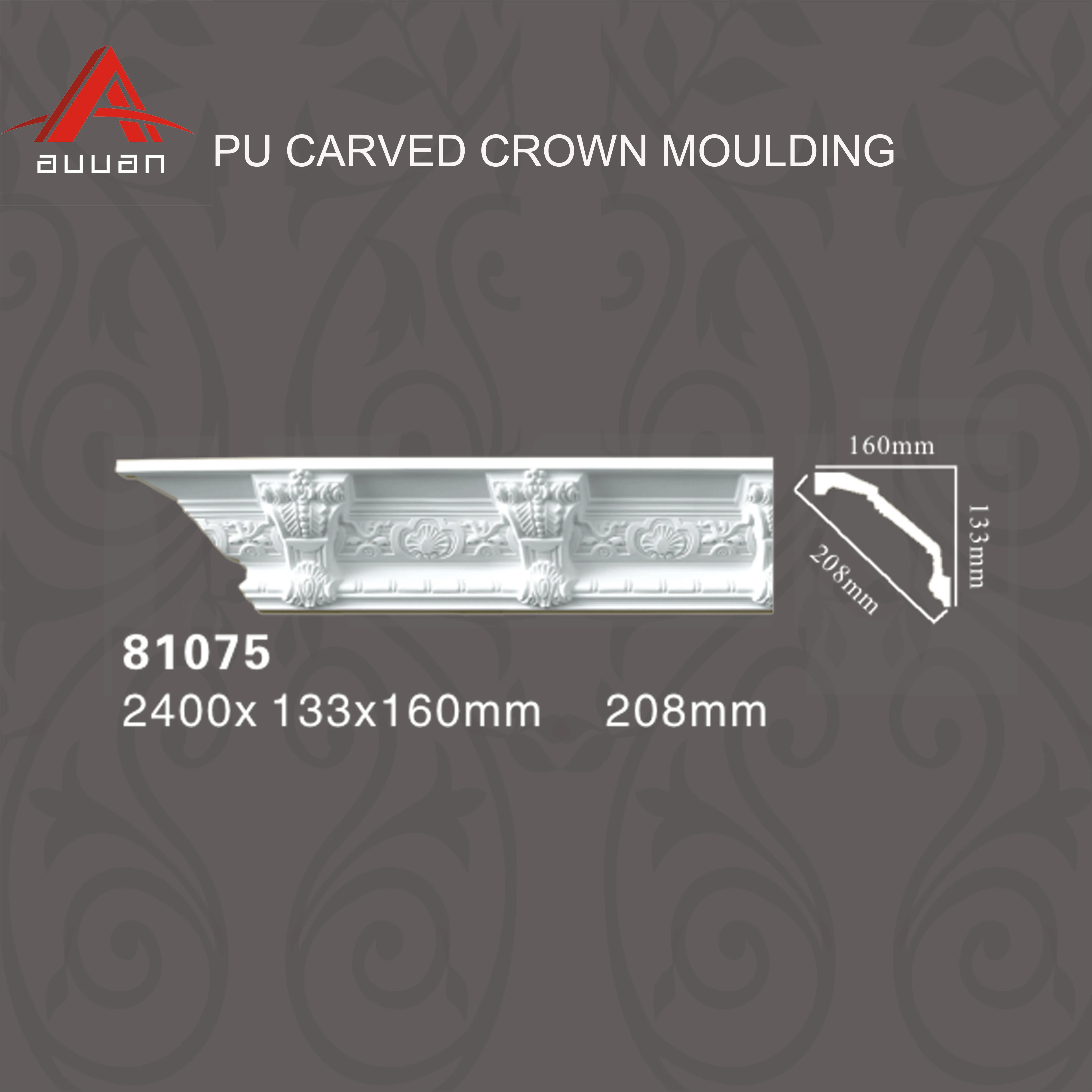 Polyurethane Cheap Cornice Types Crown Moulding  for Direct Sale
