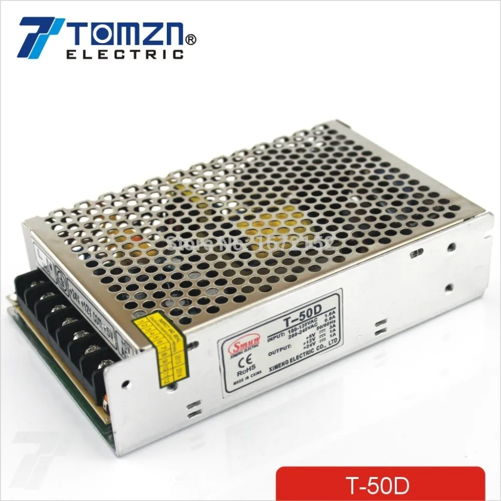 T 50W D Triple Output 5V 12V 24V Switching Power Supply Smps AC to DC