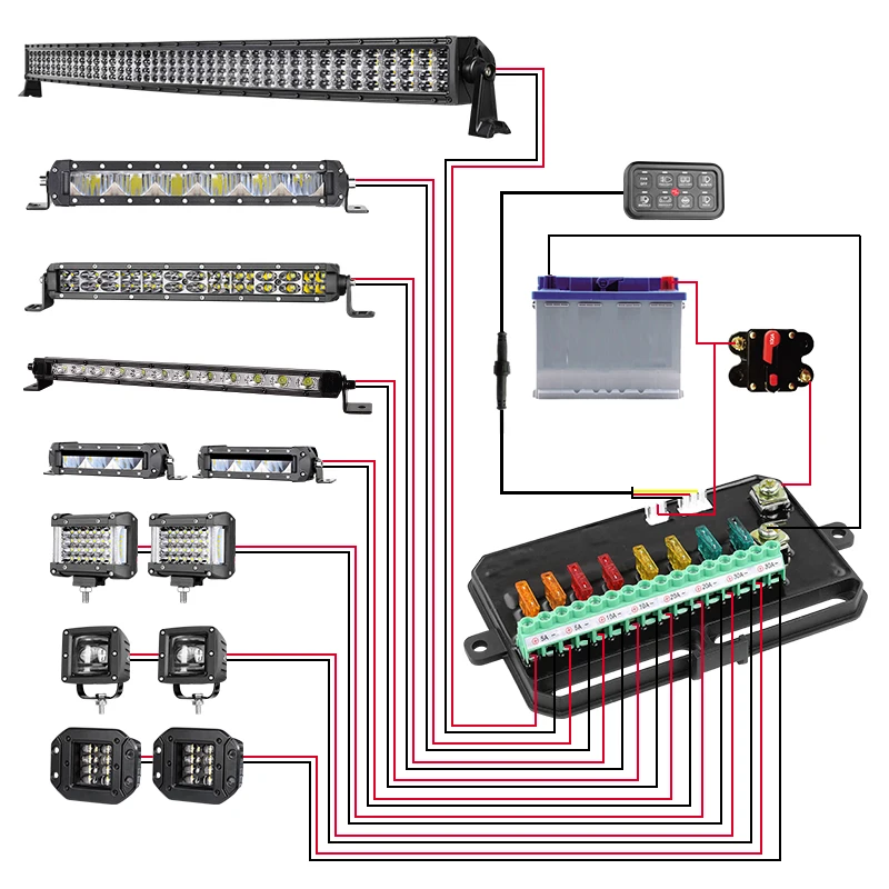 8 Gang Offroad Switch Panel Power System for Universal Vehicles
