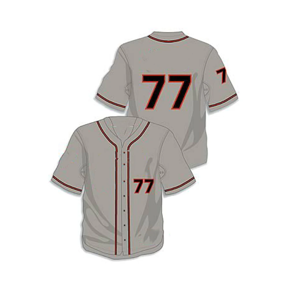 Source plain white baseball jersey with red strip on m.