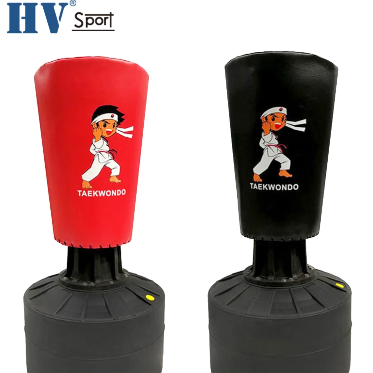 Latest Version High Quality PU Leather Free Standing Taekwondo Dummy Kids Boxing Punching Bag