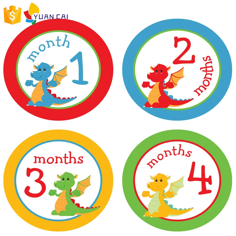 Dinosaur Baby Milestone Stickers Boy
