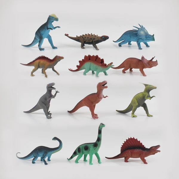 Kunststoff sortierte Dinosaurier Figuren 12 Stück Mini Dinosaurier Set 
