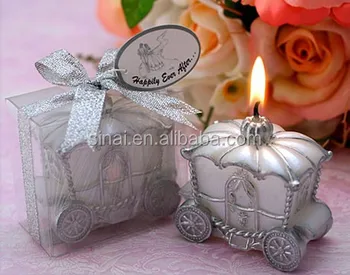 Cinderella Wedding Carriage Candle Favors