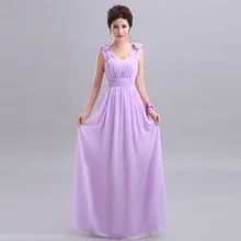 Champagne Pink Dress And Get Free Shipping On Aliexpress Qnzl70 V Neck A Line Lace Up Chiffon Peach Purple Champagne Pink Bridesmaid
