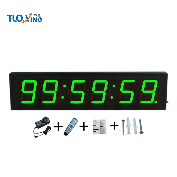 Large Electronic Countdown Clock Led Digital Wall Clock Timer With