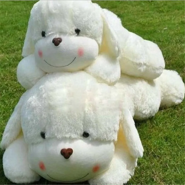 large white dog stuffed animal