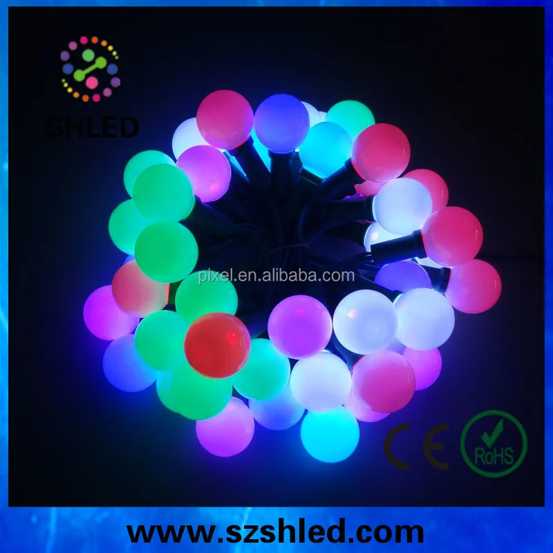 Водонепроницаемый DC12V led праздник Строка Смарт RGB WS2811 G40 свет