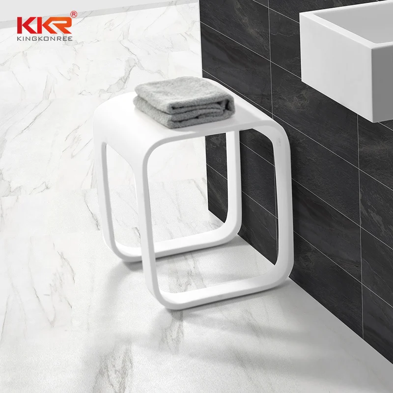 Customized Modern Design Shower Bath Stool Acrylic Shower Bench Bathroom Stool