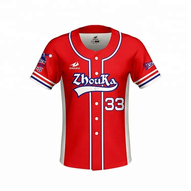 Blue and Red Sublimated Baseball Jersey Design for You - China Custom  Baseball Jerseys and Sublimated Baseball Shirts price