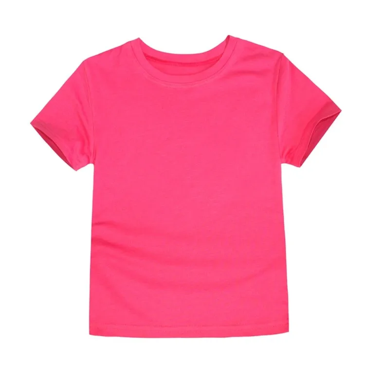 Модная дешевая однотонная белая детская футболка из 100% хлопка с коротким