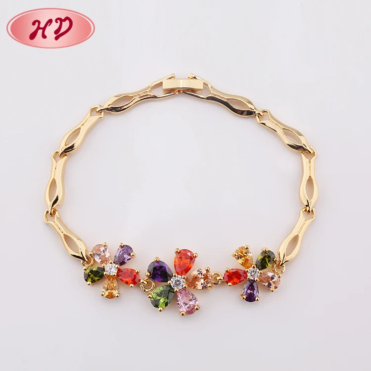 2018 New Design Gold Charm Bracelet Jewelry Design for Girls