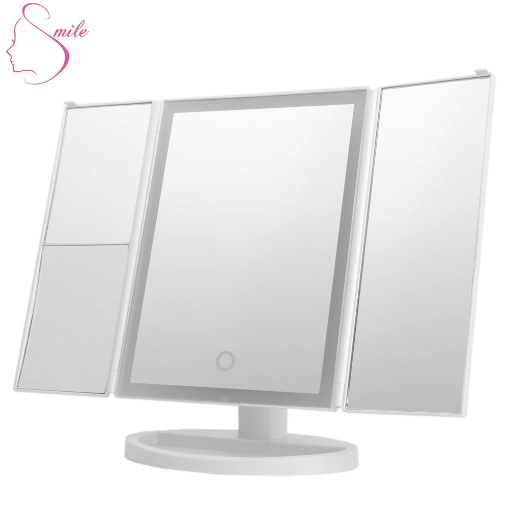 Magnifying LED Lighted Tabletop Makeup Cosmetic Vanity Mirror with Lights