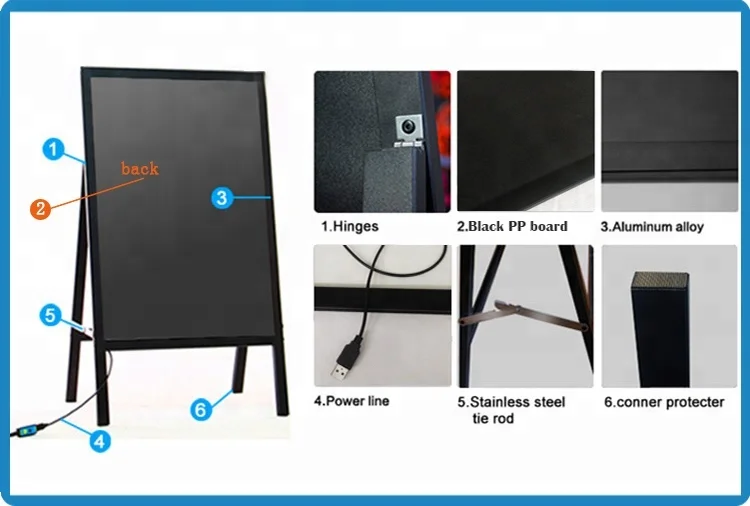 Наружный светодиодный дисплей, электронная рекламная доска с рамкой