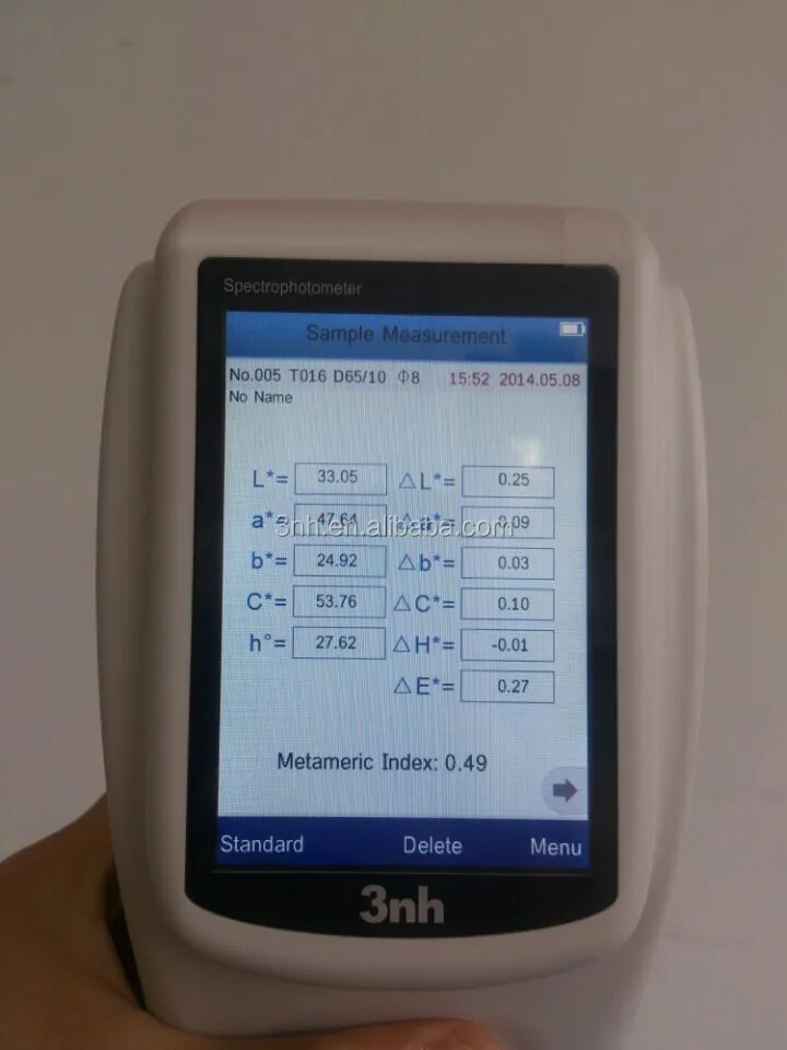 Handheld Precise Portable Color Spectrophotometer With Integrating Sphere for Plastic Printing