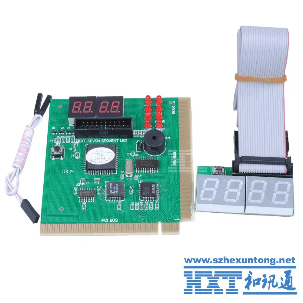 Motherboard Diagnostic Card 4-Digit Card PC Analyzer Computer Diagnostic Motherboard Post Tester for PCI & ISA