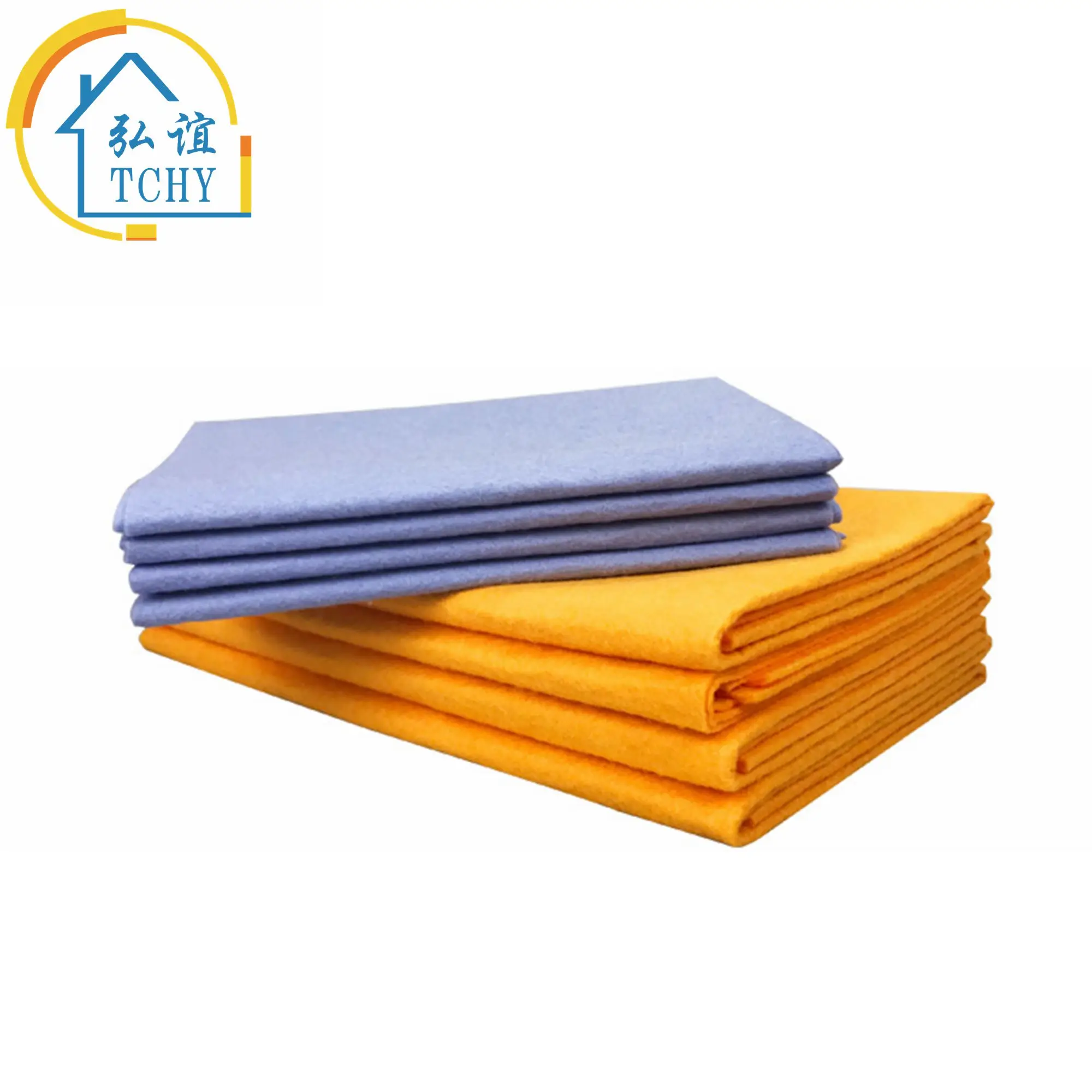 The Original Super Absorbent Multi-Purpose Cleaning Shammy (Chamois) Towel  Cloth, Machine Washable, Will Not Scratch, Orange (6)