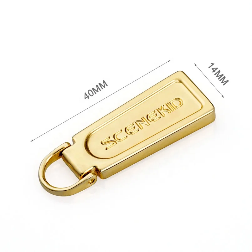Source Luxury Gold Metal Zipper Puller for Handbags, Bag Hardware Custom  Engraved Logo Metal Zipper Pull on m.