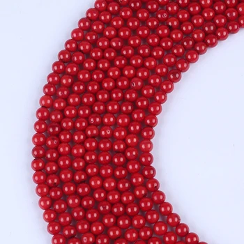 6mm gemstone beads loose beads red coral beads