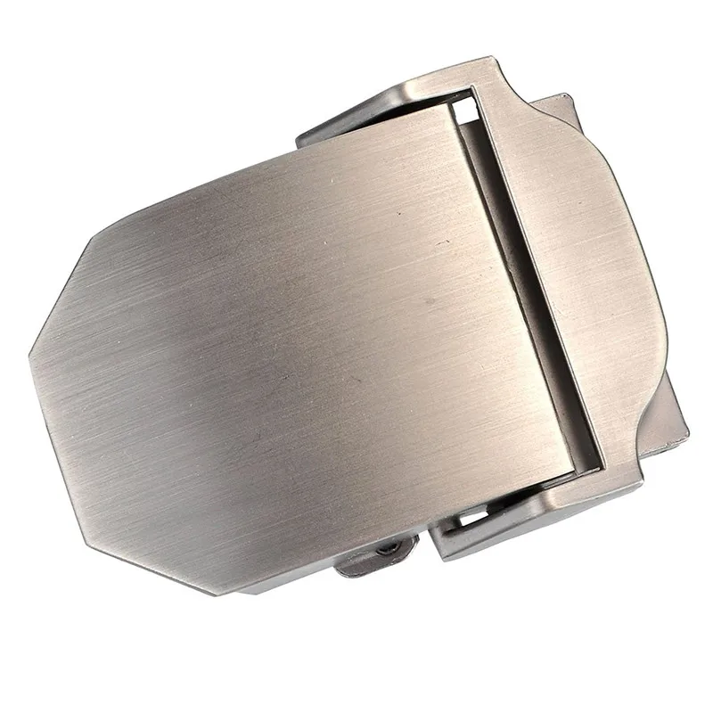 Slider Style Custom Embossed Logo Alloy Adjustable Automatic Belt Buckle