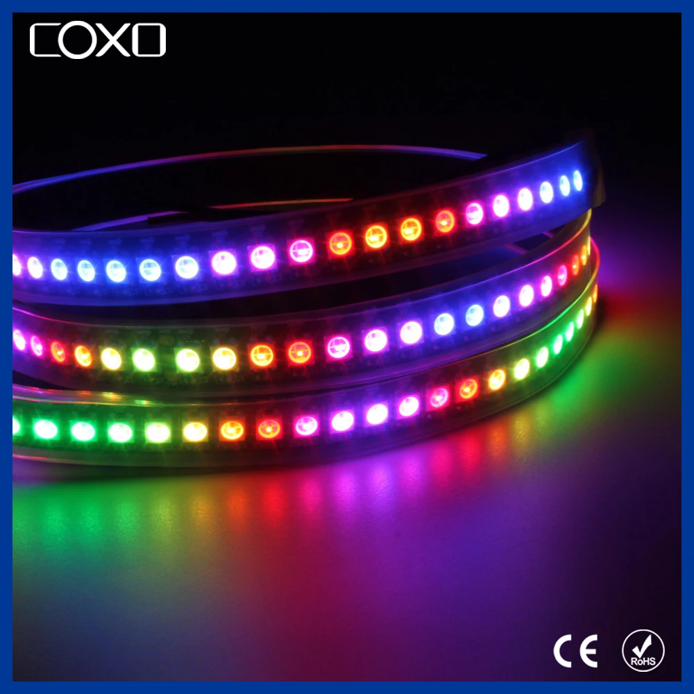 WS2812 rgb Цифровой Изменение Цвета Гибкие Светодиодные Полосы Света