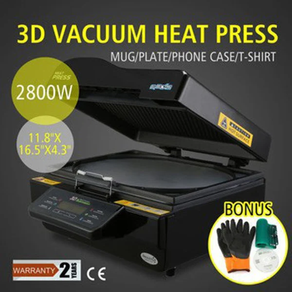 3D Heat Press Machine Vacuum Transfer Printing Sublimation Printer for Mug  Hat, 1 - Foods Co.